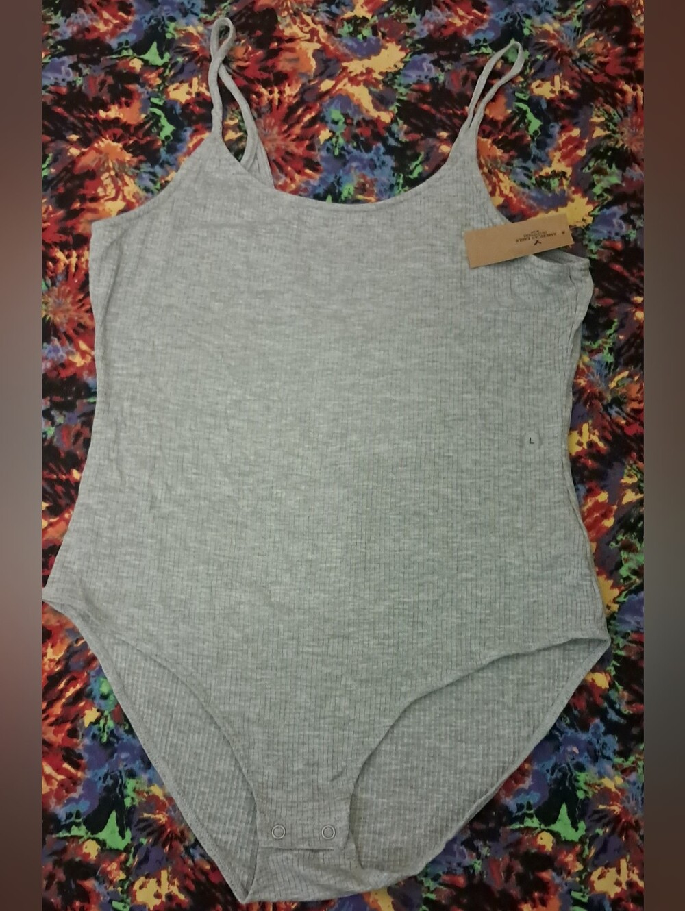 NWT American Eagle Gray Ribbed Bodysuit